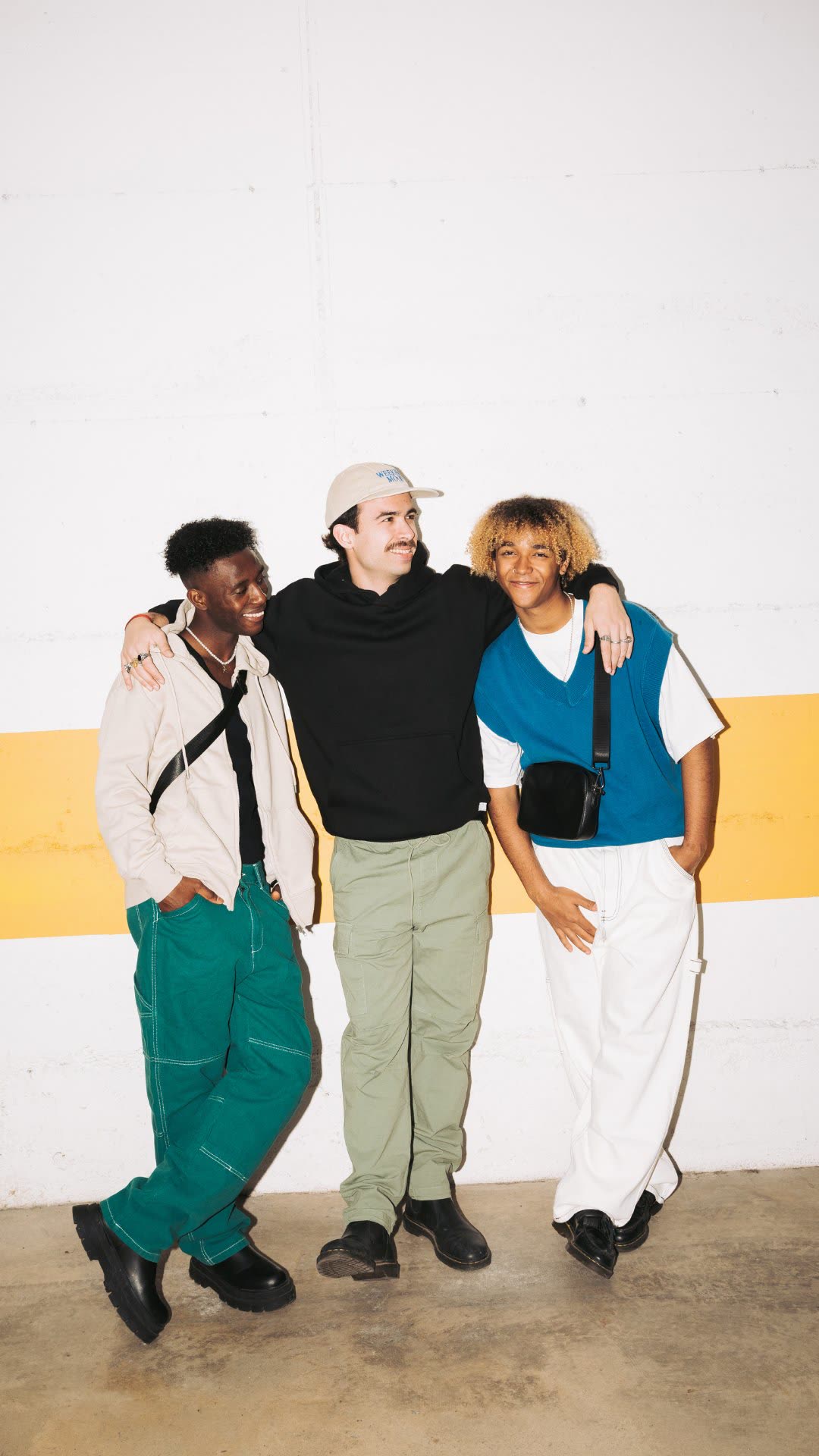 Three friends ready for a night out